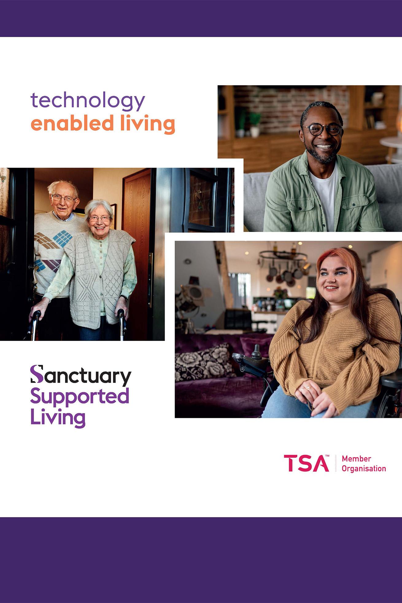 Front cover of the technology enabled living brochure