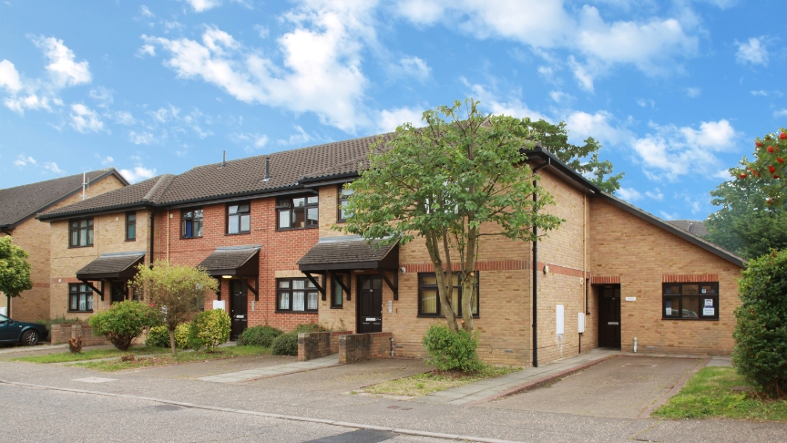 Exterior image of Nickelby Road, a terraced building on a residential estate