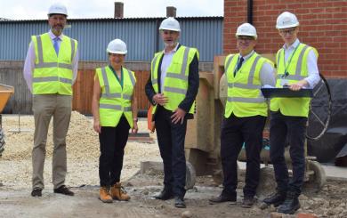 Norfolk City Council and Sanctuary Supported Living staff pay a visit to the Oak Lodge site 
