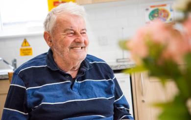 Compton Road resident Trevor Surrett smiling