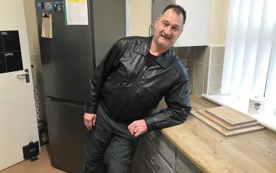Resident Jeremy Laskowksi at Station Mews, Telford