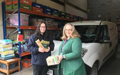 Foodbank Coordinator, Vicky with Specialist Project Worker, Paula