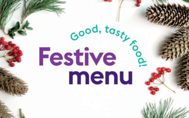 An image of the front cover of the new Taste restaurant festive menu.