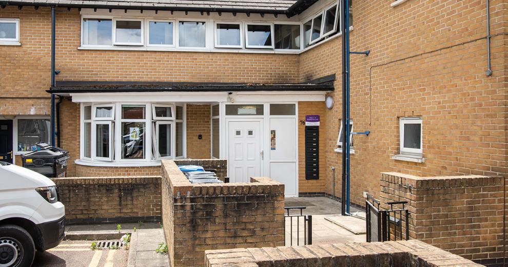 Traditional brick built end of terrace corner plot property. The front of the property has a small courtyard area with storage for disposal facilities. The courtyard is enclosed by a brick built wall and small waist heigh iron gate.
