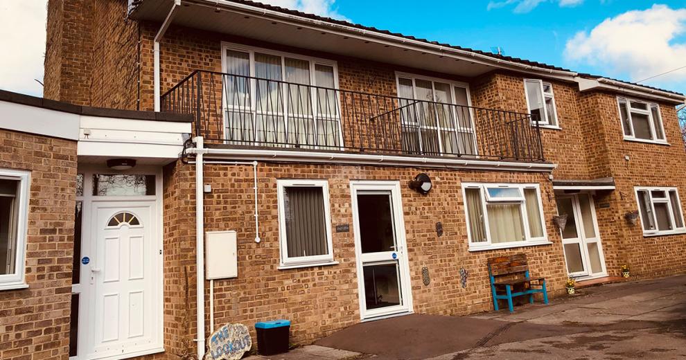 50’s styled terraced property with multiple entry points and plenty of large PVC windows which proactively supports adults who require mental health support in Winchester.