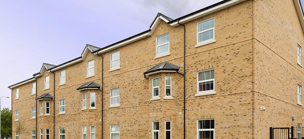 Grand new build property with three, two storey protruding bay windows. Secure pedestrian gate and gated entry to the parking facilities.