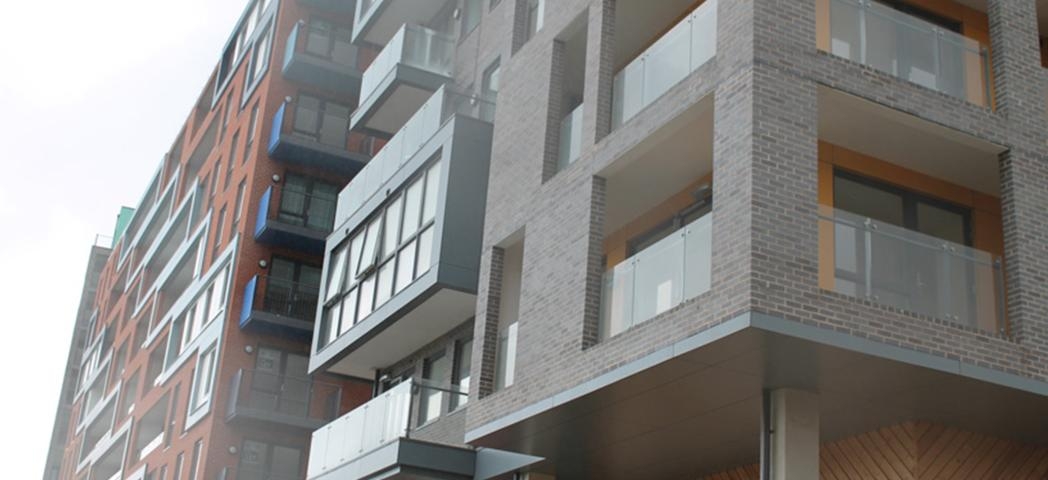Contemporary, geometric, apartment block providing supported living at Avalon Court.