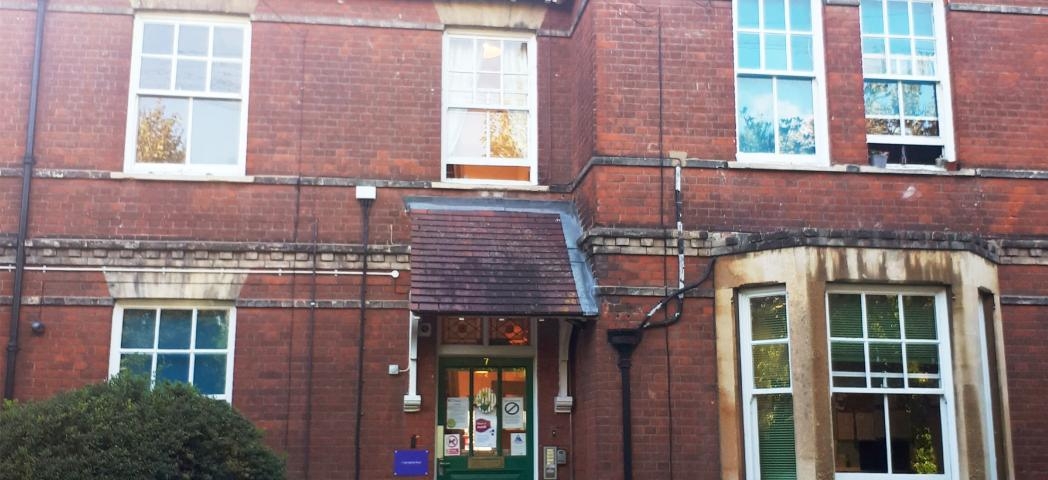Red brick, terrace property offering accommodation for the homeless or people at risk of homelessness.