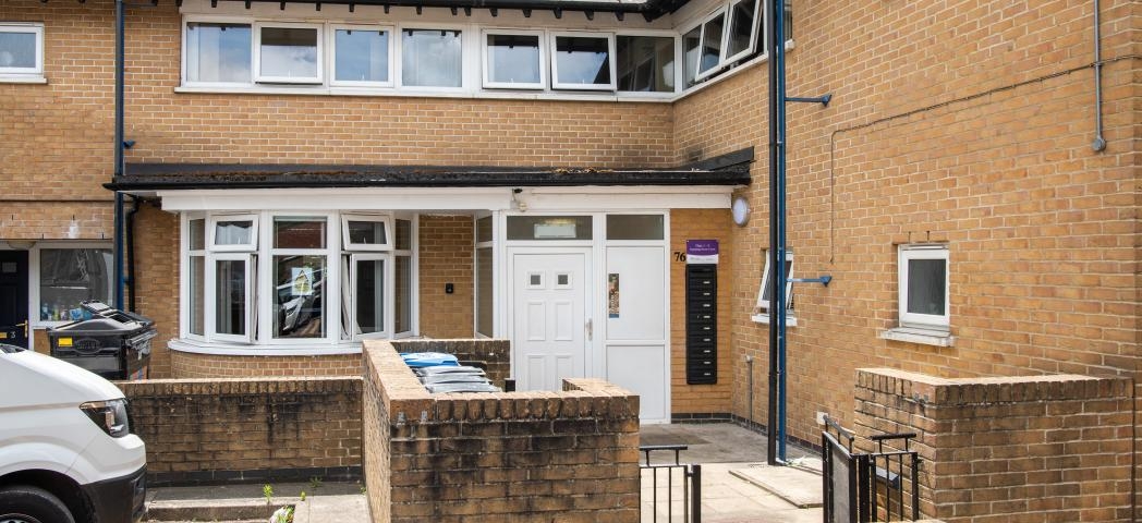 Traditional brick built end of terrace corner plot property. The front of the property has a small courtyard area with storage for disposal facilities. The courtyard is enclosed by a brick built wall and small waist heigh iron gate.