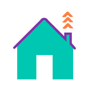 Retirement community house icon