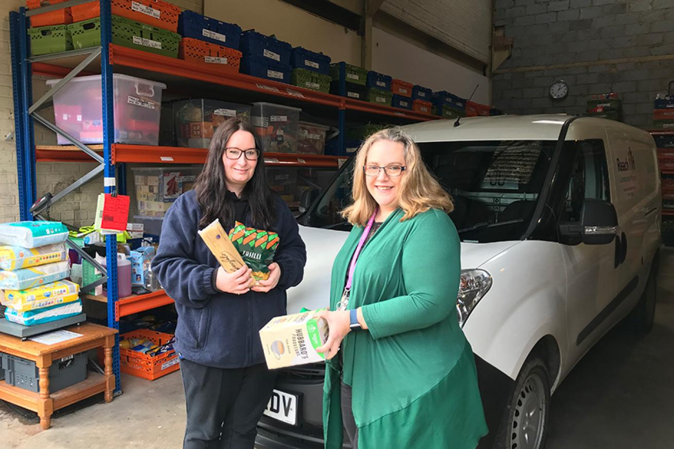 Staff and volunteers supporting local community initiatives