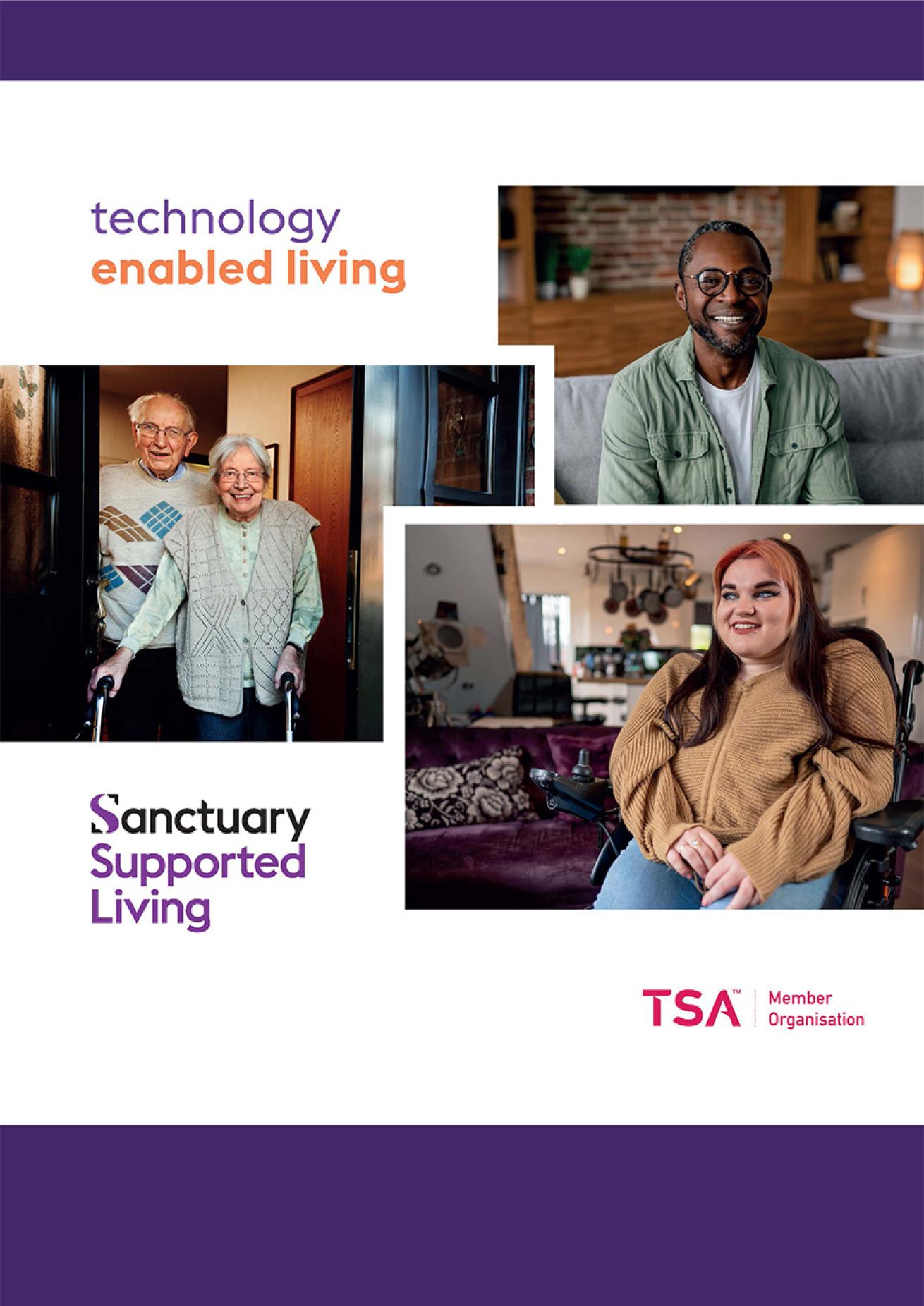 Front cover of the technology enabled living brochure