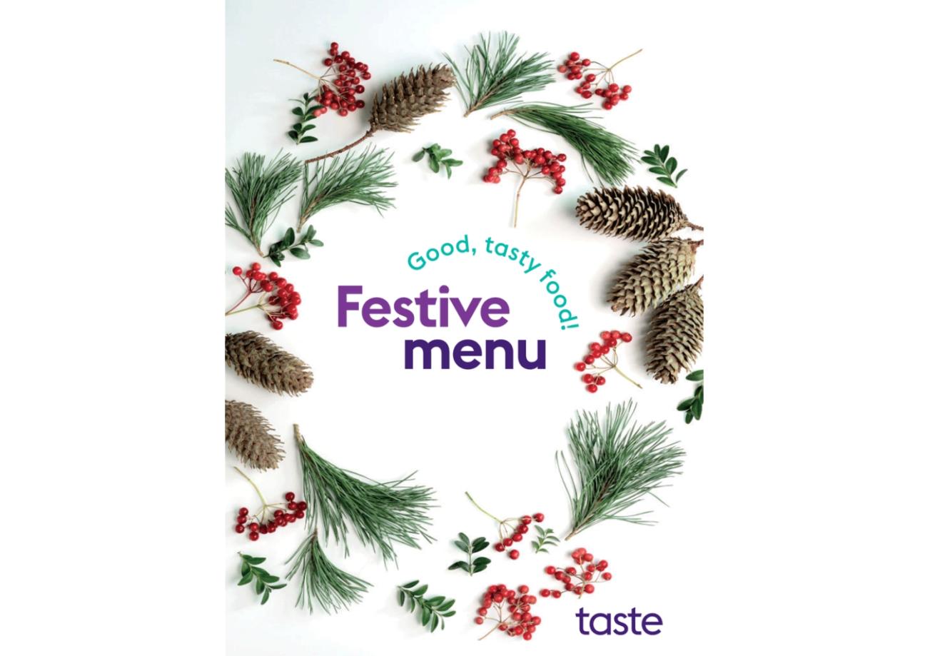 Front of the festive menu 