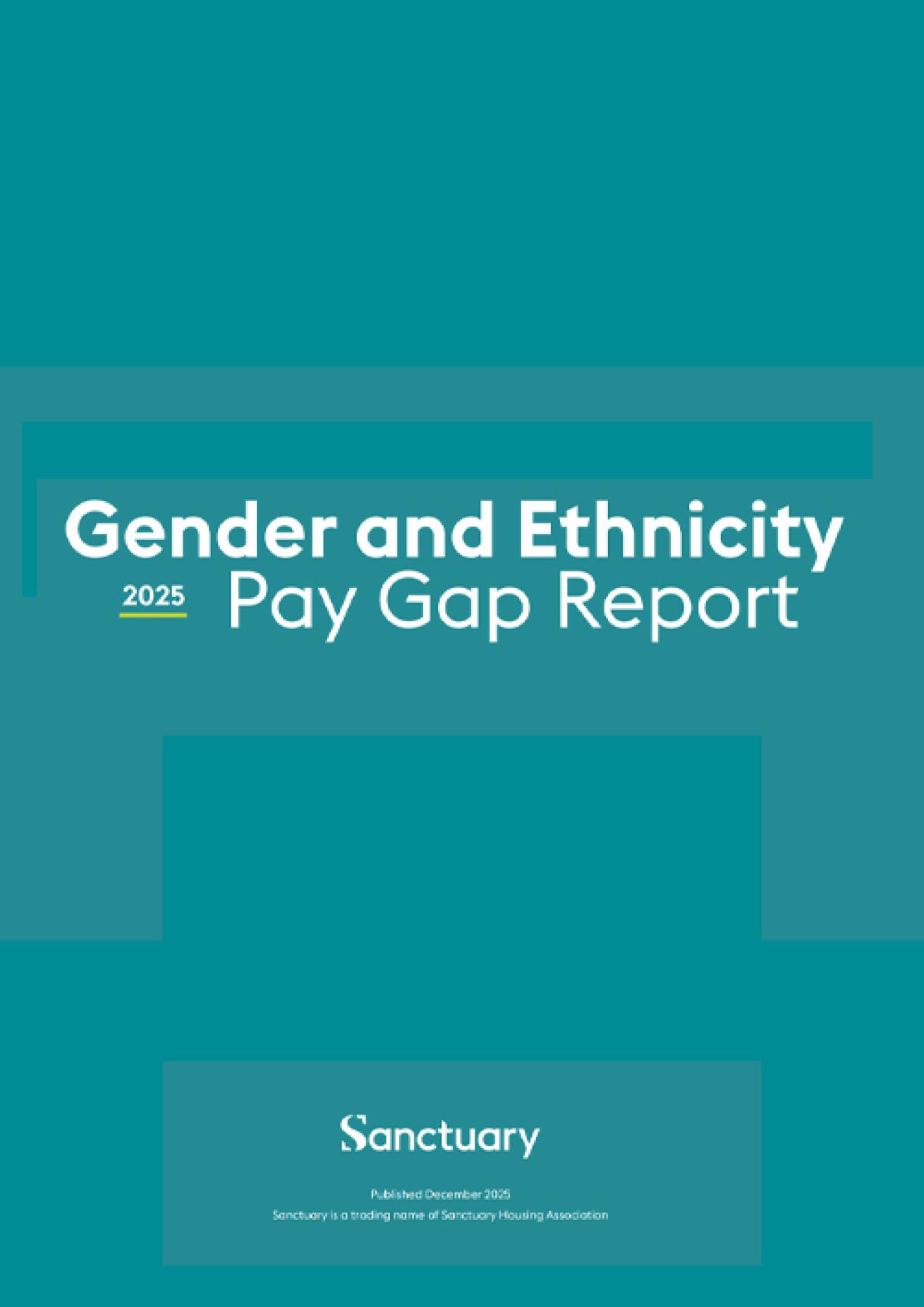 Cover of the Sanctuary Gender and Ethnicity Pay Gap report for 2025