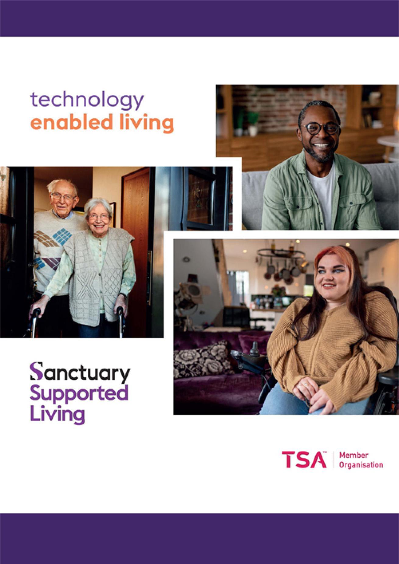Front cover of the technology enabled living brochure