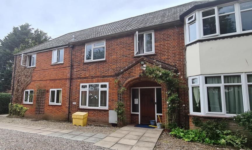 Traditional brick-built residence with rendered protruding bay windows, offering supported housing to any homeless or at risk of homelessness in Norwich. 