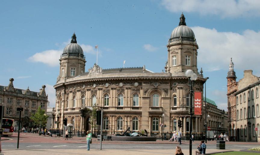 Beautifully presented Victorian buildings make the Queen’s square in Hull’s City Centre.