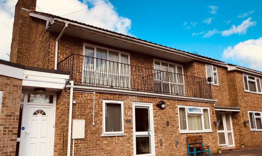50’s styled terraced property with multiple entry points and plenty of large PVC windows which proactively supports adults who require mental health support in Winchester.