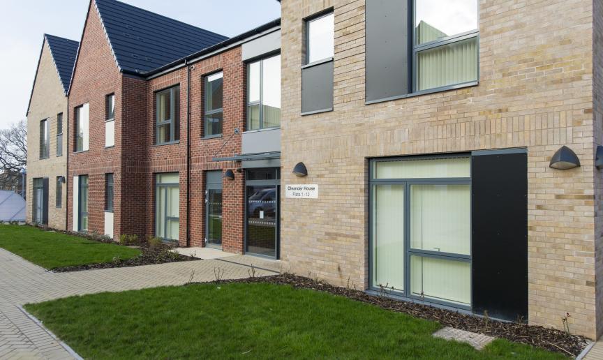 A modern example of a supported living service building with large windows