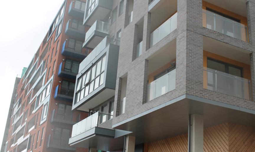 Contemporary, geometric, apartment block providing supported living at Avalon Court.