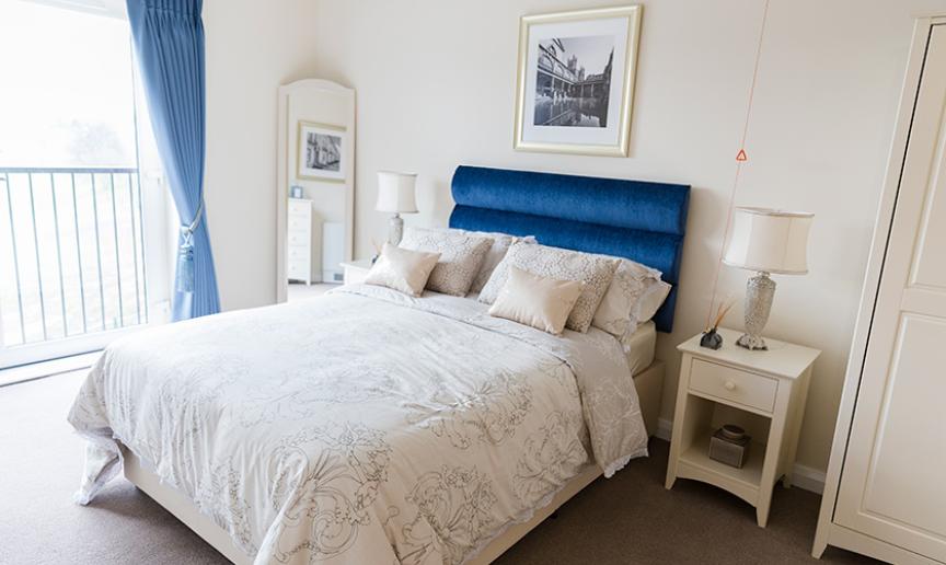 Bedroom at Rose Manor Retirement Community