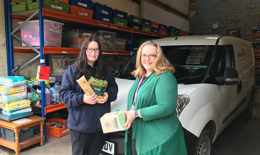Staff and volunteers supporting local community initiatives