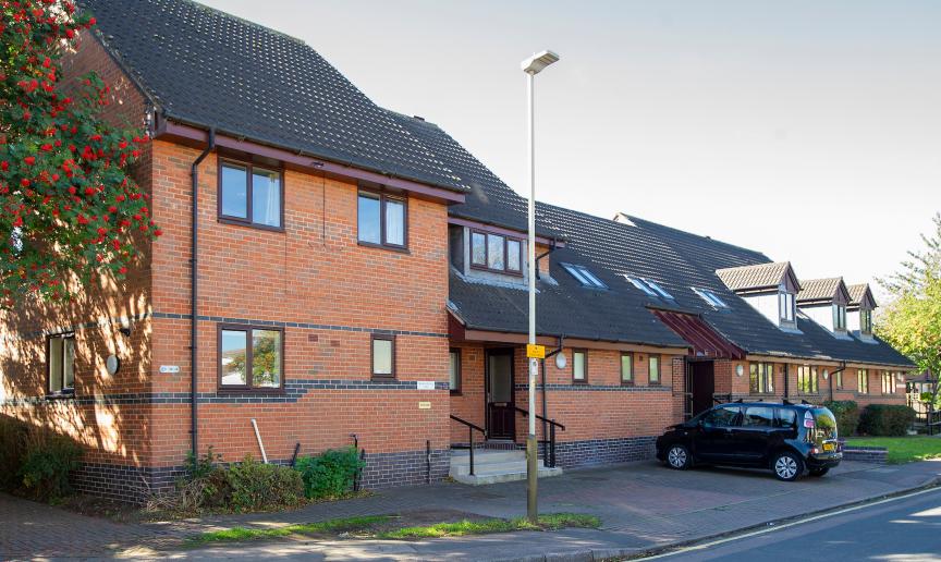 Multi elevation building design, fluctuating between two storey and single storey property with multiple entry points for all accessibility needs. Sycamore Court provides personal care for adults with a range of learning disabilities.