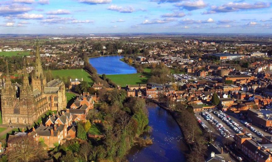 Cityscape of Lichfield 