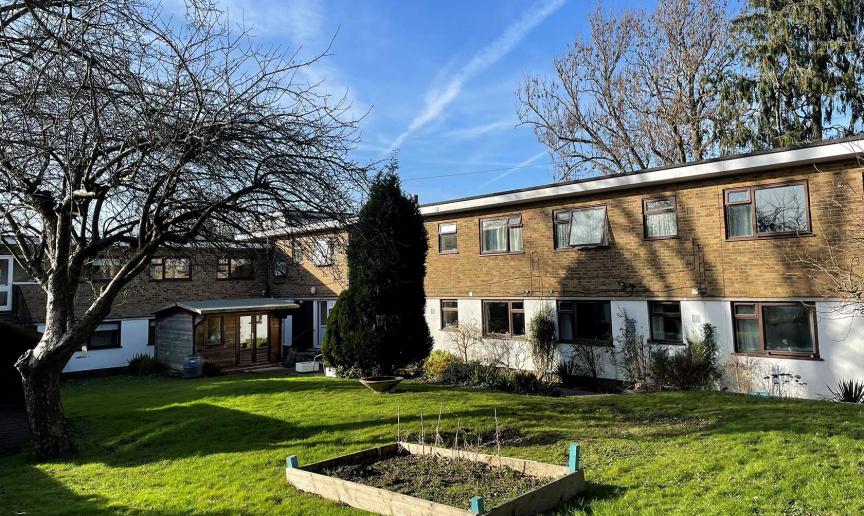 Photo showing the garden at the Bad Edmund supported living service