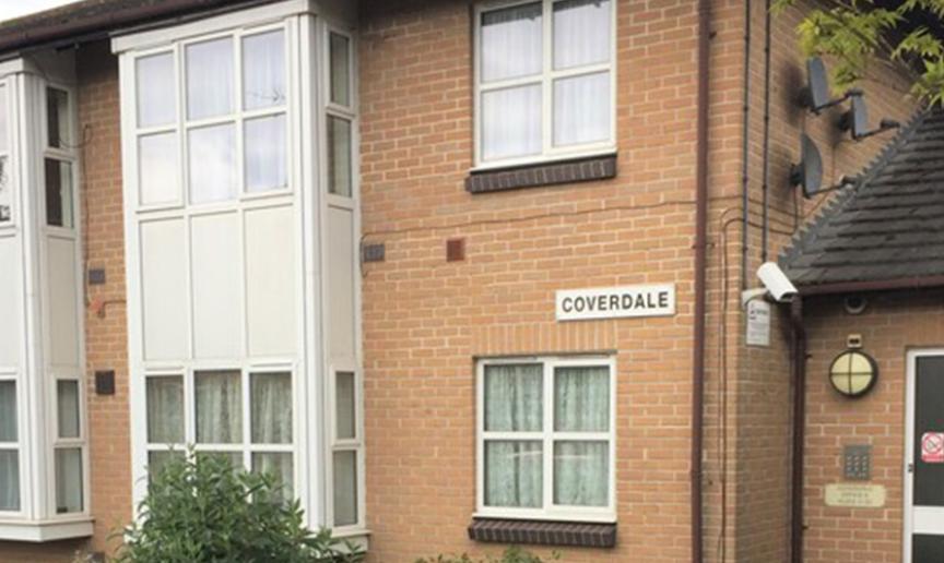 Brick built Coverdale and Freebournes Court residential building located in Witham, Essex.