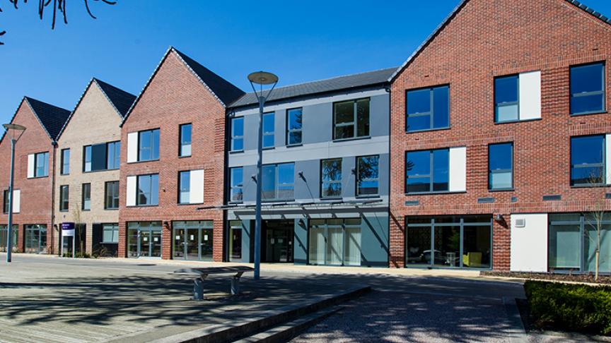 Stylish, new build property using a mixture of pointed and sloping roof styles, generous multi rectangular window frames allowing tonnes of natural light