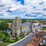 Panoramic views of High Barnet focusing in on the 1400’s church architecture.