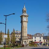 Victorian designed clock tower in the centre of Barnstaple.