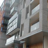 Contemporary, geometric, apartment block providing supported living at Avalon Court.