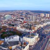 Aerial view over Brighton 