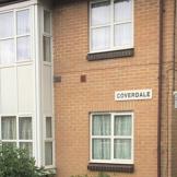 Brick built Coverdale and Freebournes Court residential building located in Witham, Essex.